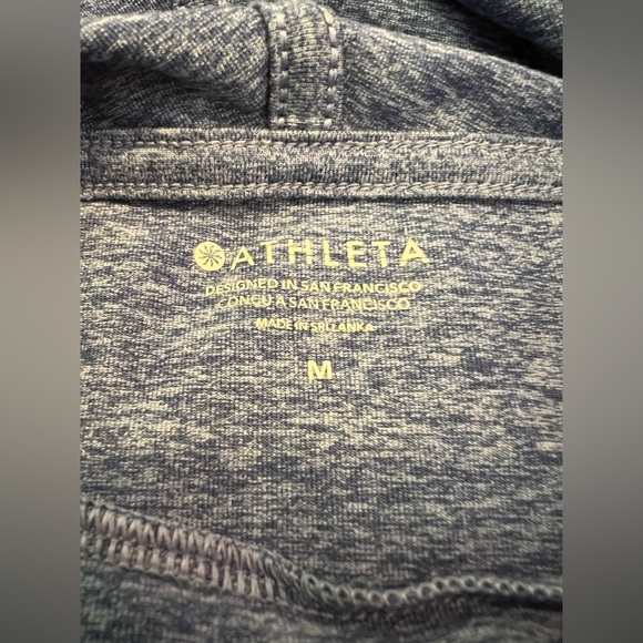 Athleta Uptempo Hoodie Sweatshirt Heathered Blue. Size Medium - Picture 3 of 7